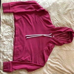 H&M Maroon Cropped Hoodie